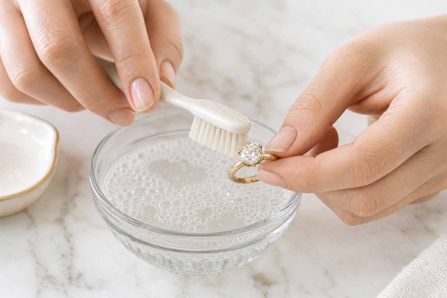 How to Clean a Lab Grown Diamond Ring (and Why It Never Gets Cloudy)