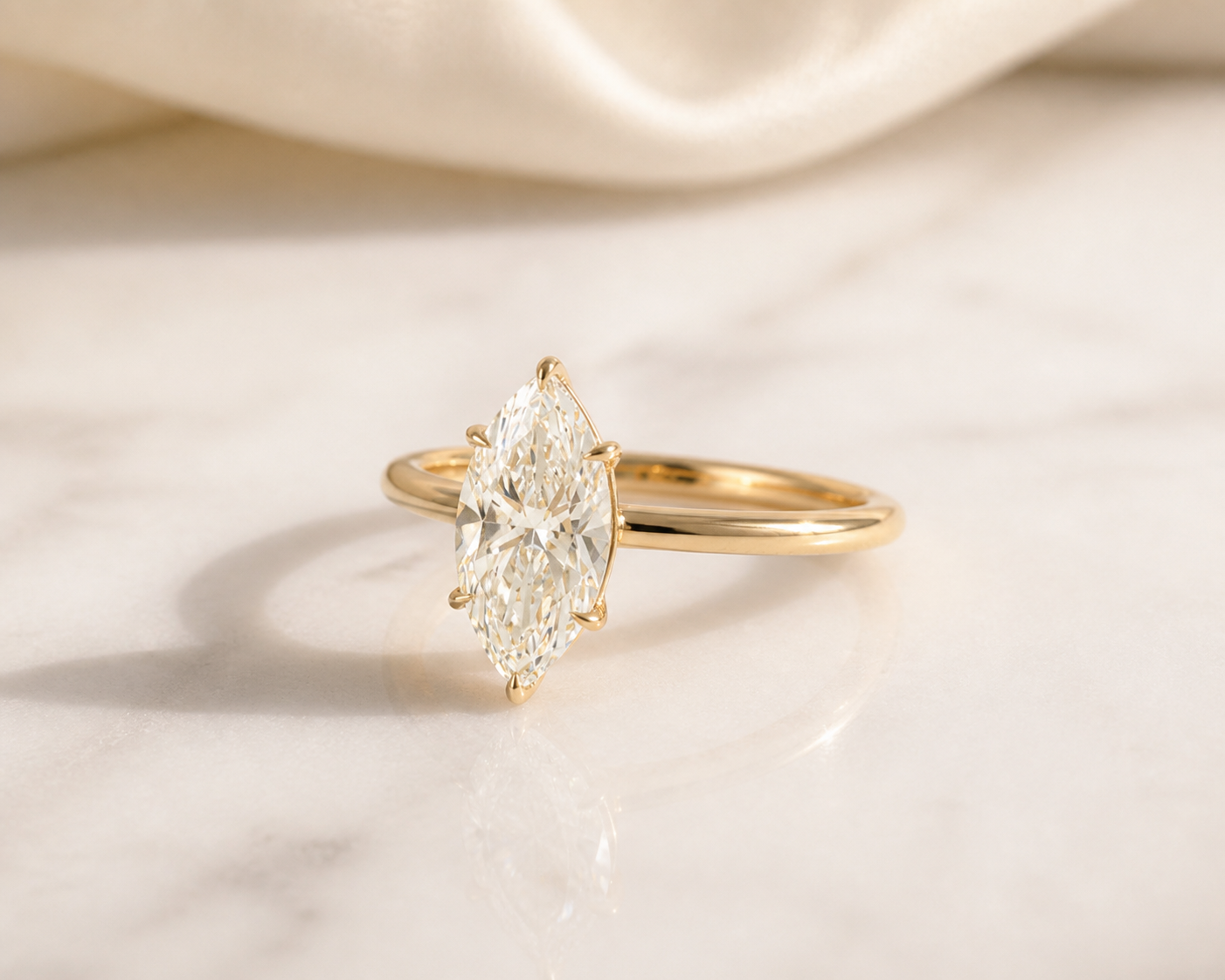Marquise Lab Grown Diamond Ring thumbnail 5