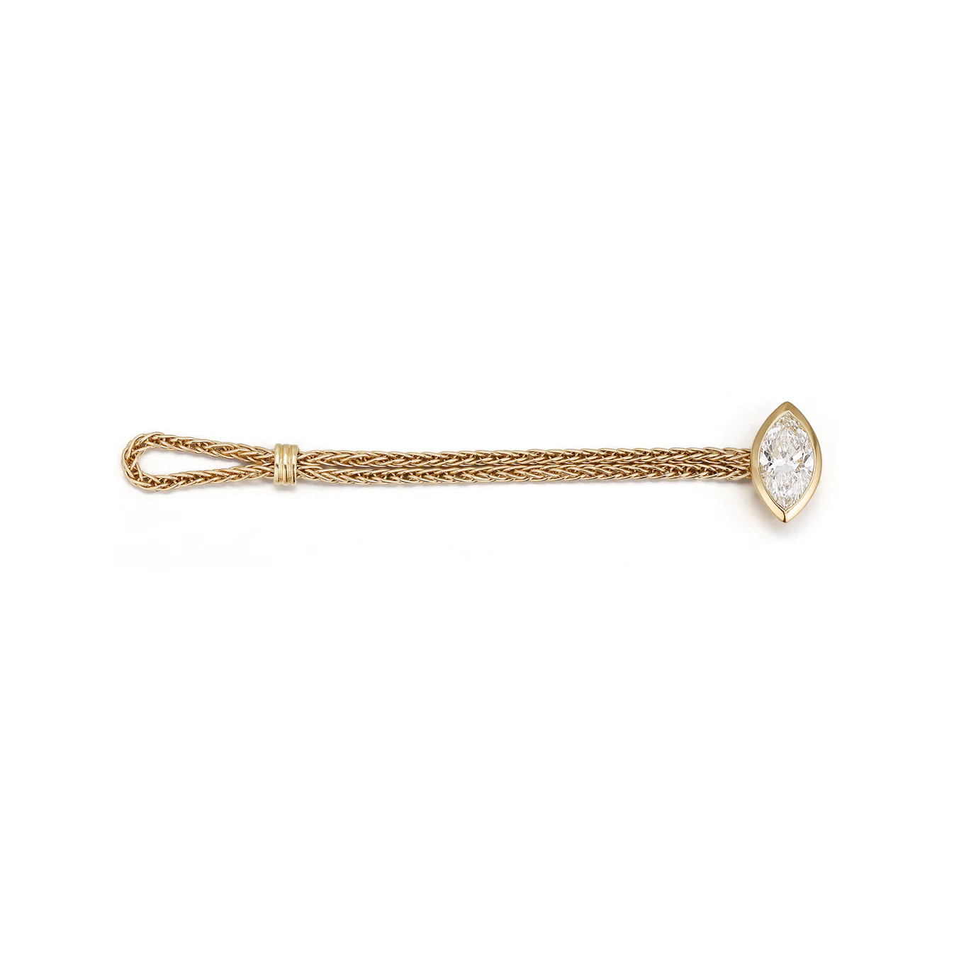 Antique Flexible-Chain Marquise Lab Grown Diamond Ring in 18K Yellow Gold thumbnail 6