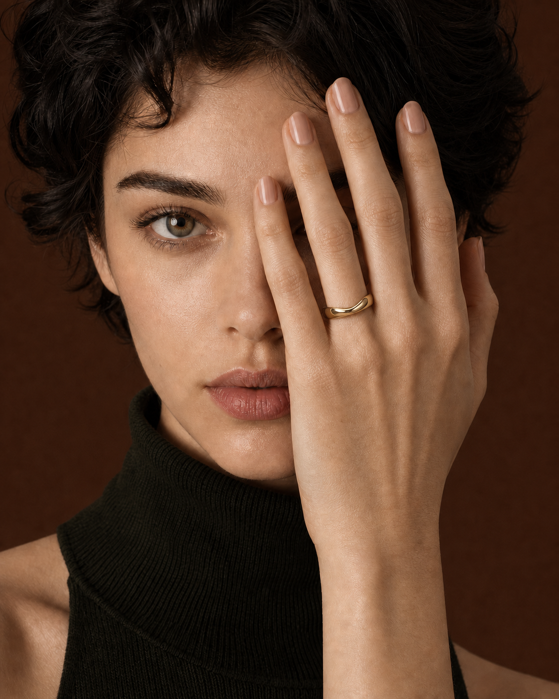 U-Shape Lab Grown Gold Band in 14K /18K Yellow Gold