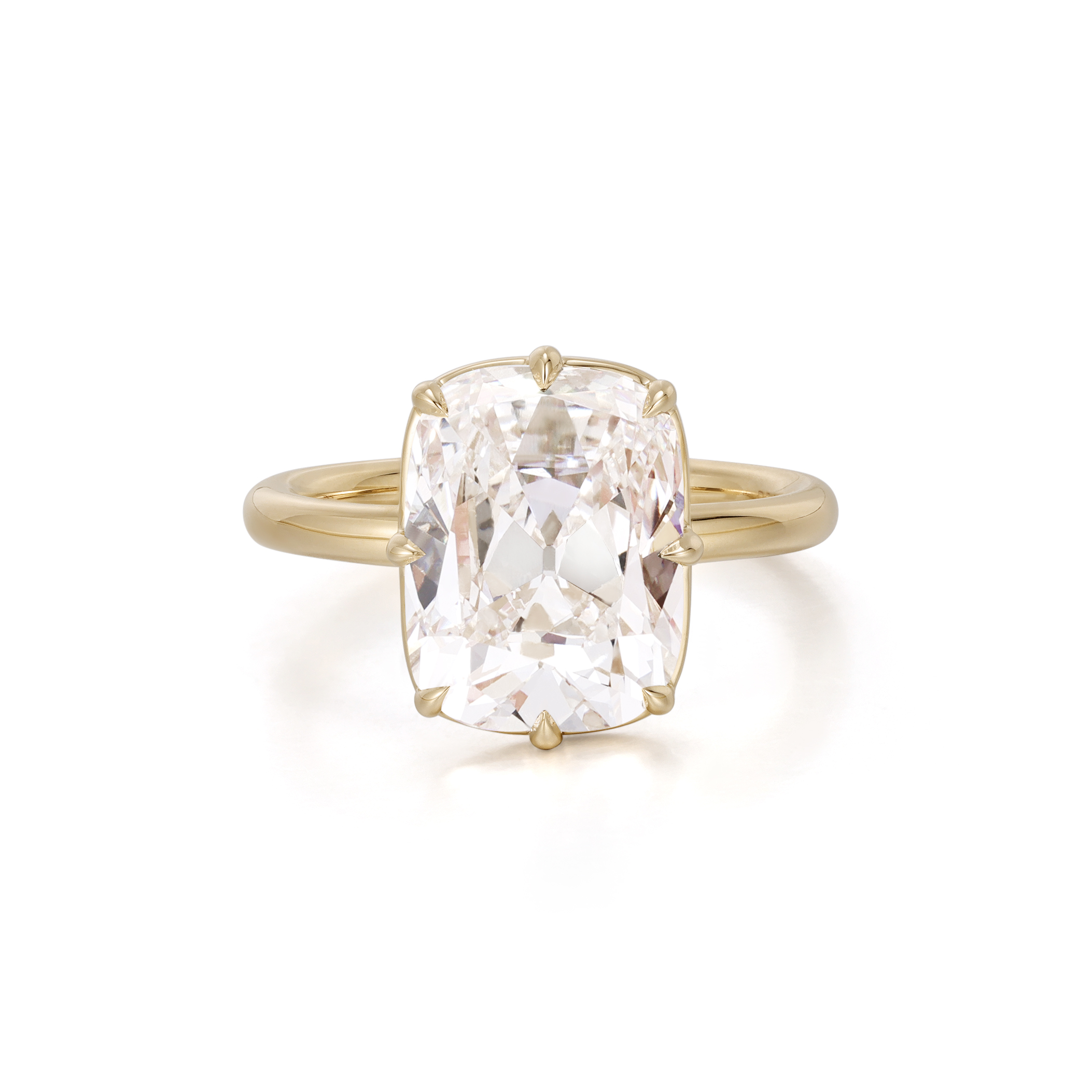 Old Mine Cut Lab Grown Diamond Ring