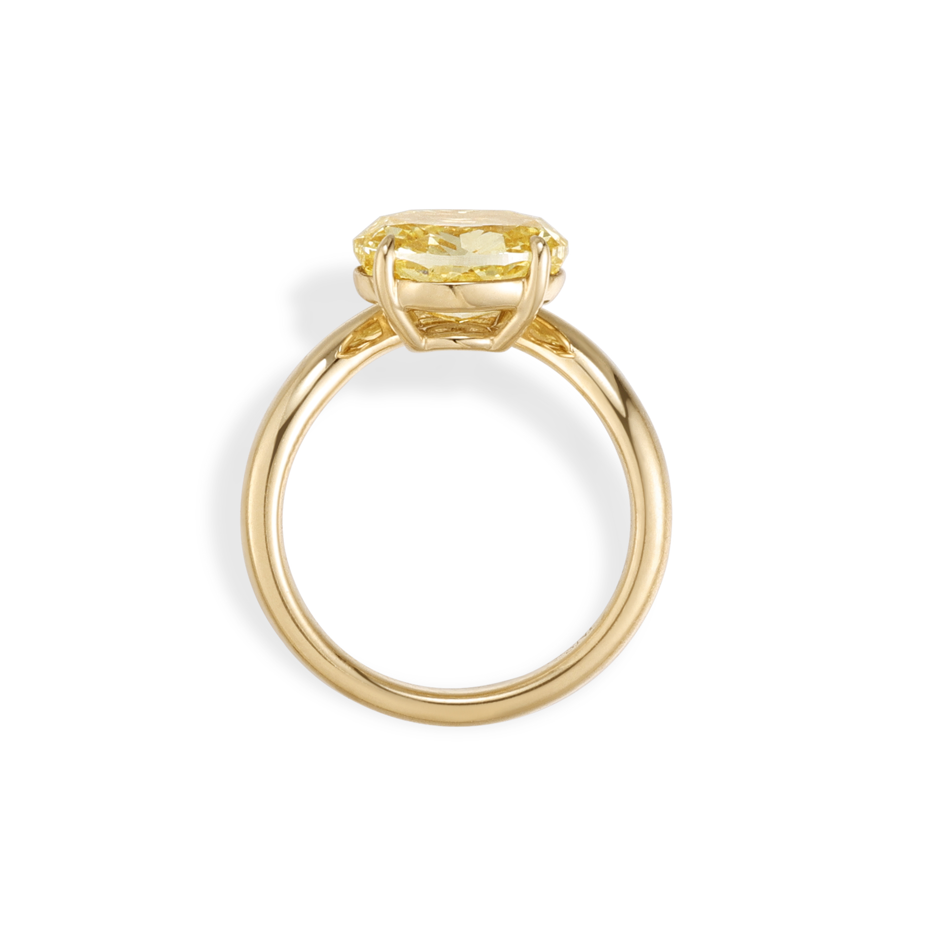 Yellow Lab Grown Diamond Ring in 14K Yellow Gold thumbnail 3