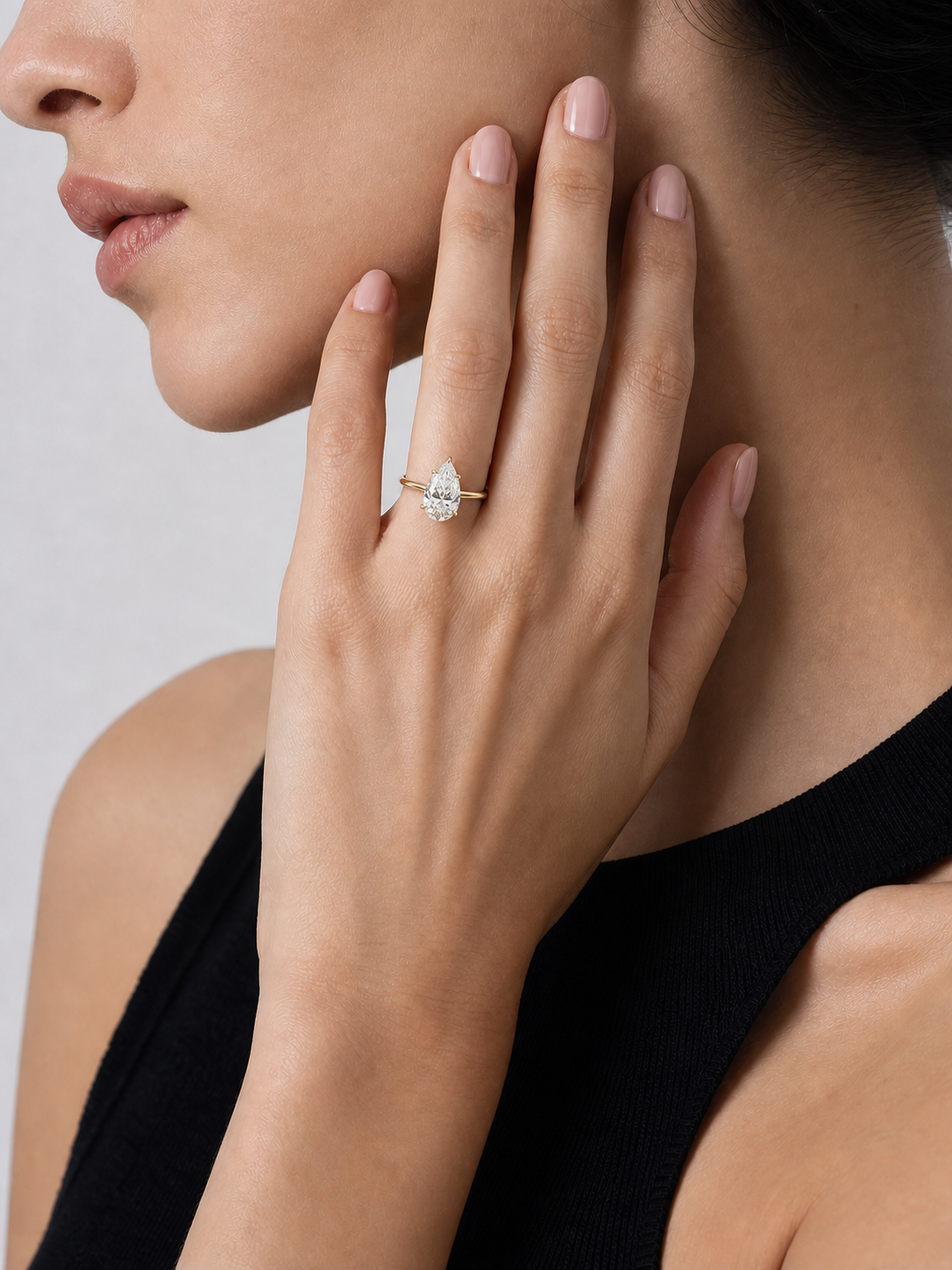 Pear Lab Grown Diamond Ring thumbnail 3