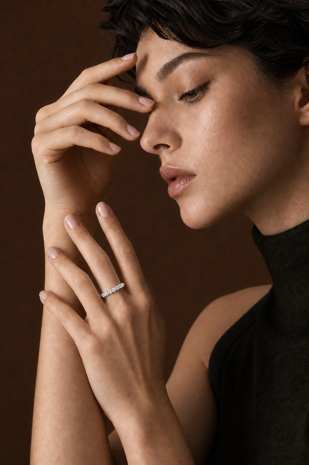 Oval Lab Grown Diamond Ring in Platinum 950