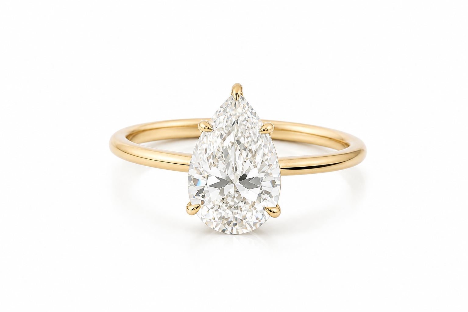 Pear Lab Grown Diamond Ring thumbnail 5