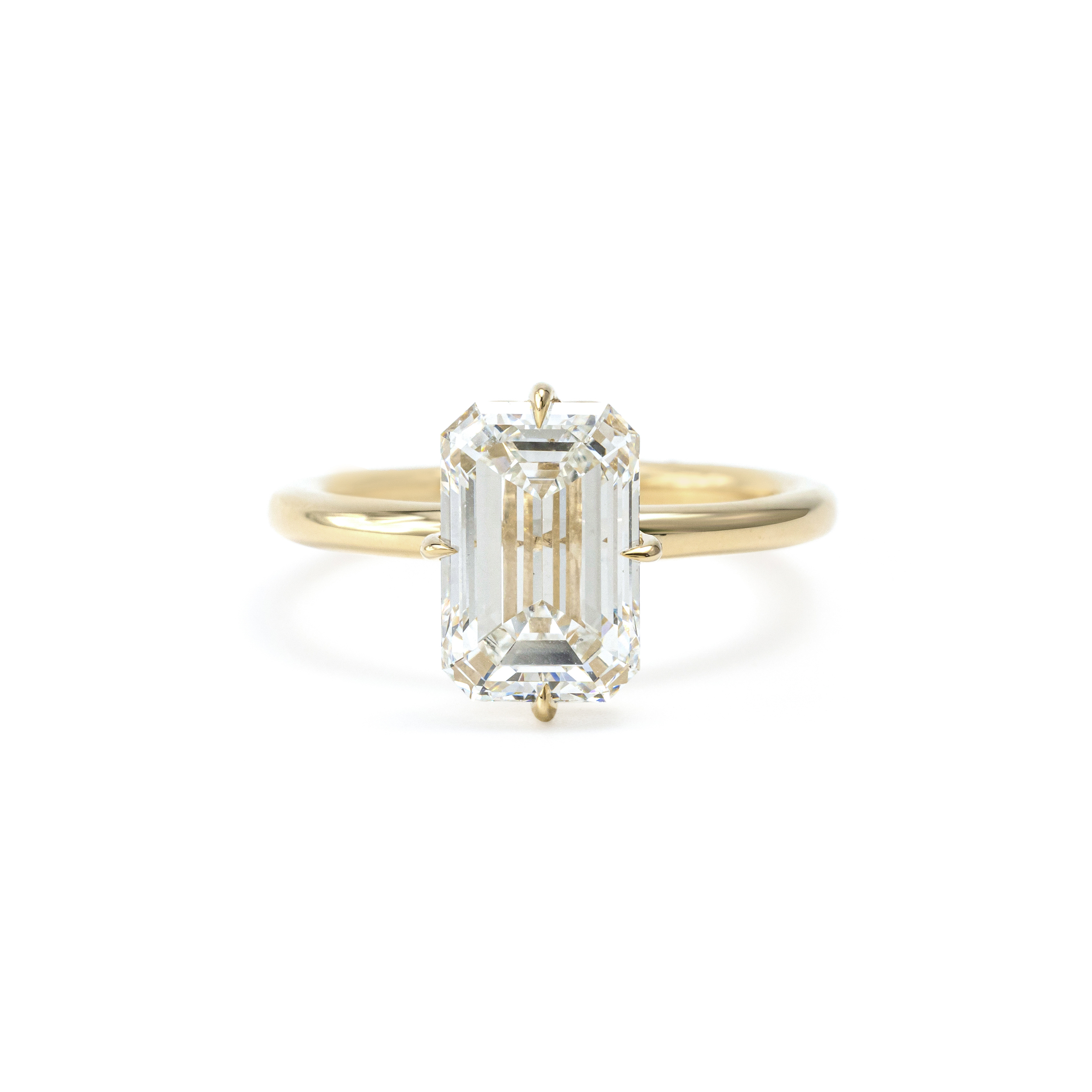 Four-Prong Emerald Cut Lab Grown Diamond Ring