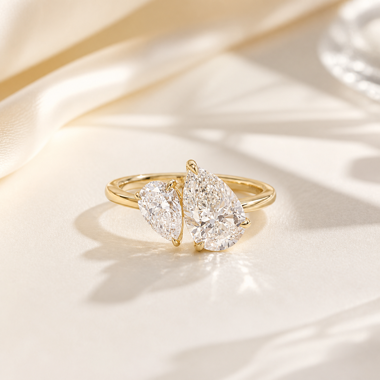 Two-Stone Pear Lab Grown Diamond Ring thumbnail 7