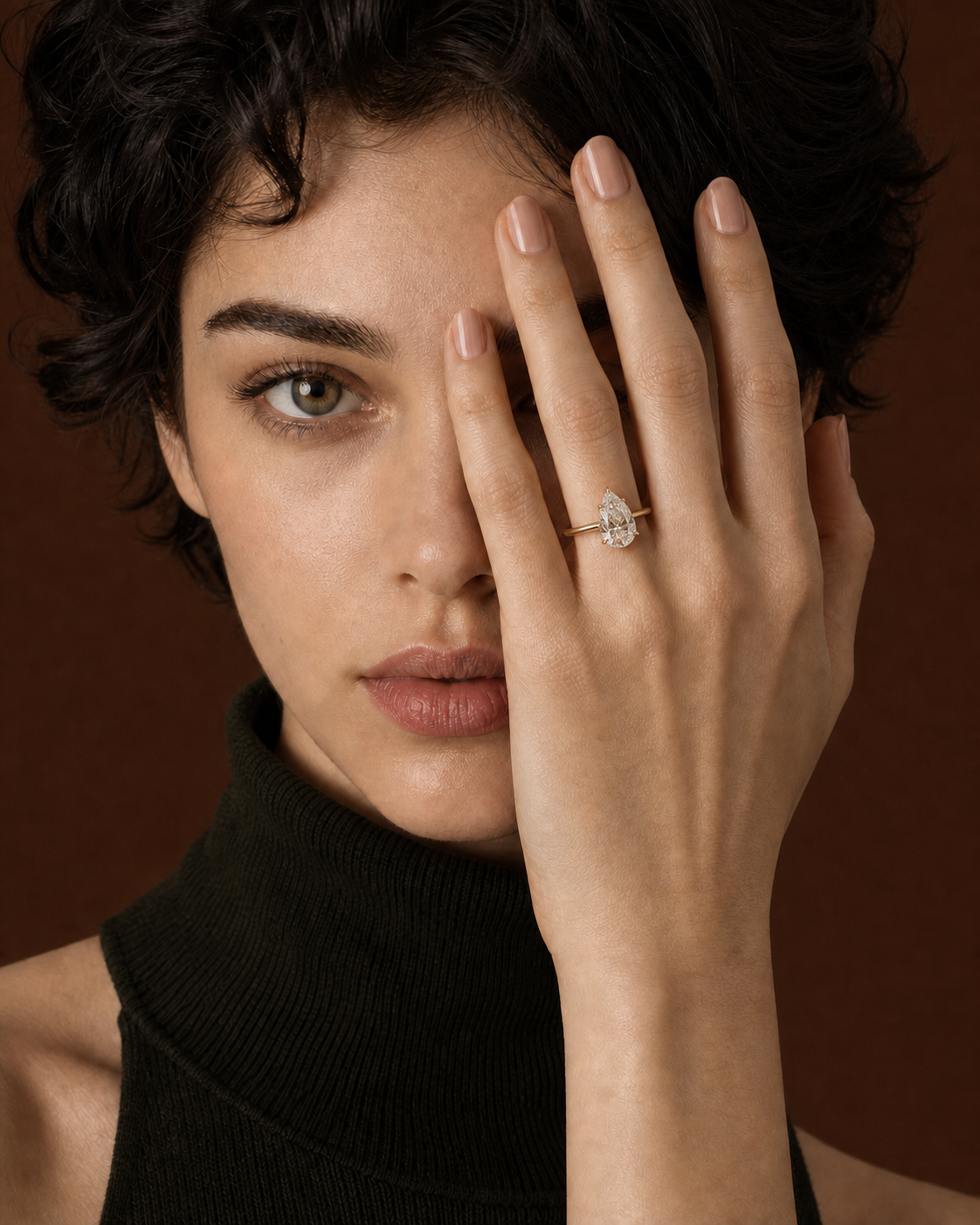Pear Lab Grown Diamond Ring