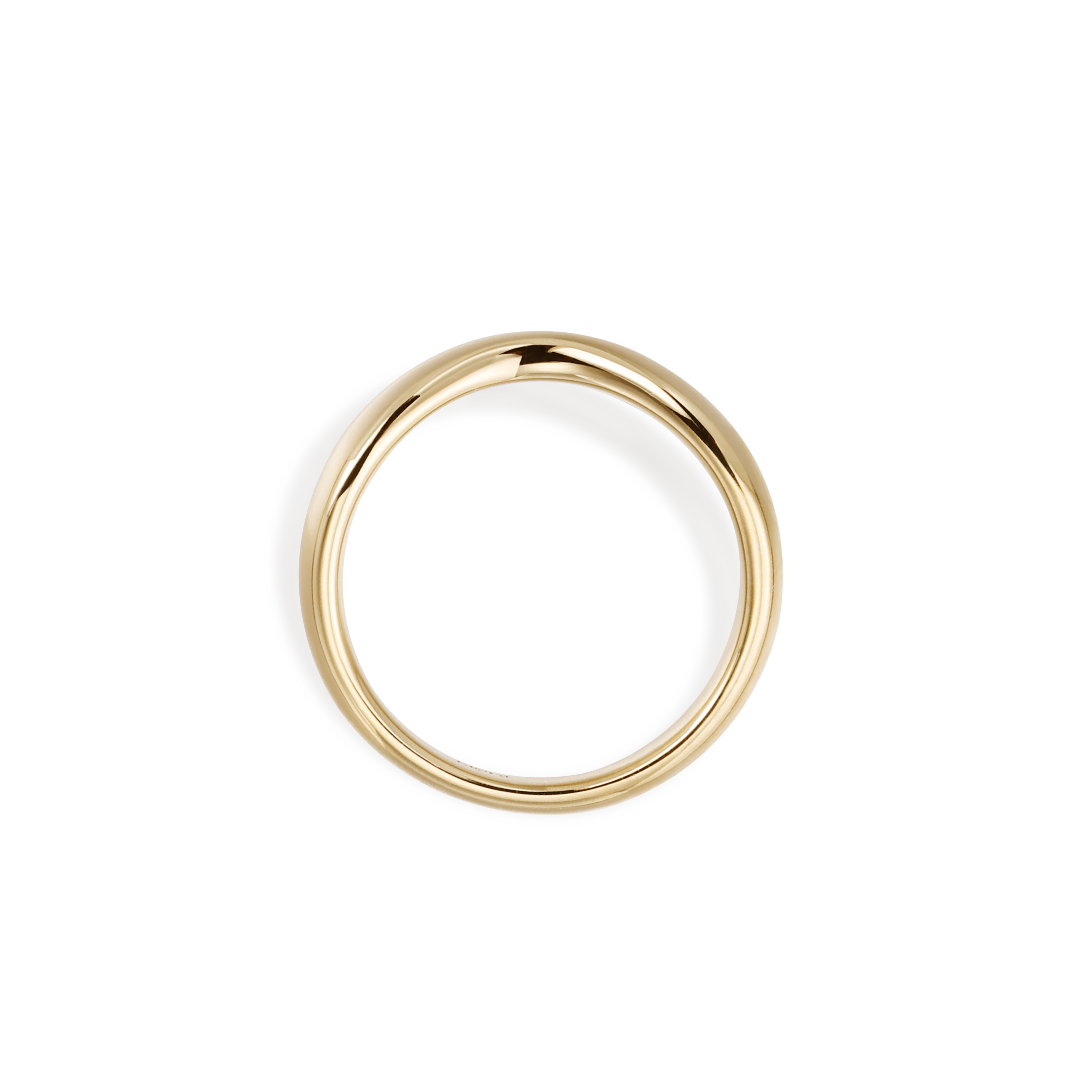 U-Shape Lab Grown Gold Band in 14K /18K Yellow Gold thumbnail 3