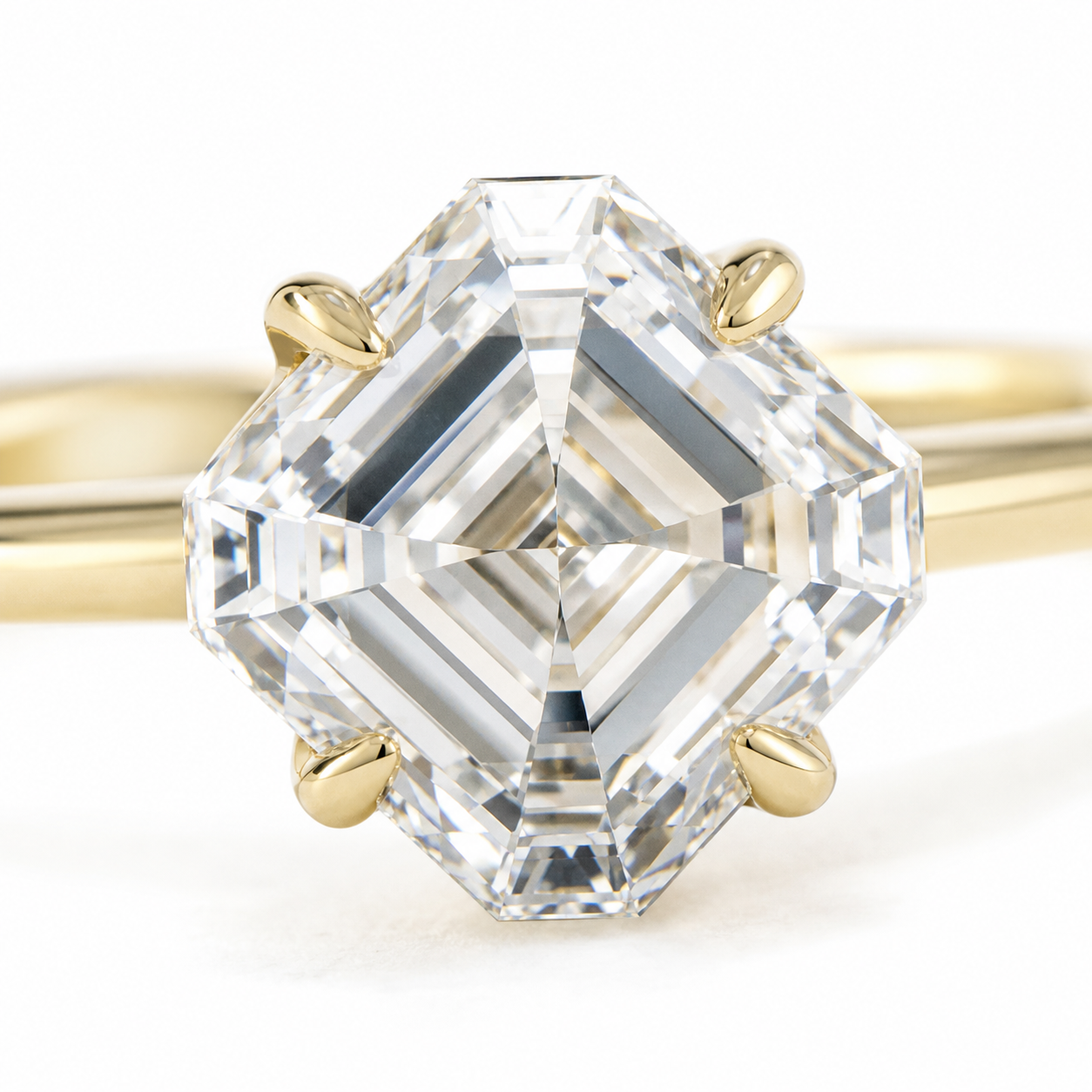 Asscher Cut Lab Grown Diamond Ring thumbnail 5