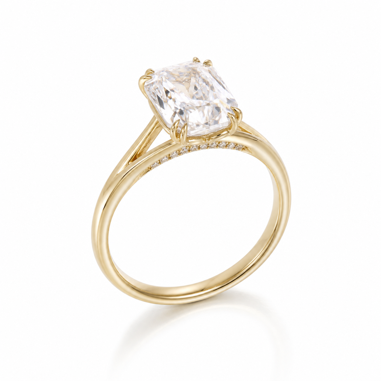 Old Mine Cut Lab Grown Diamond Ring thumbnail 6