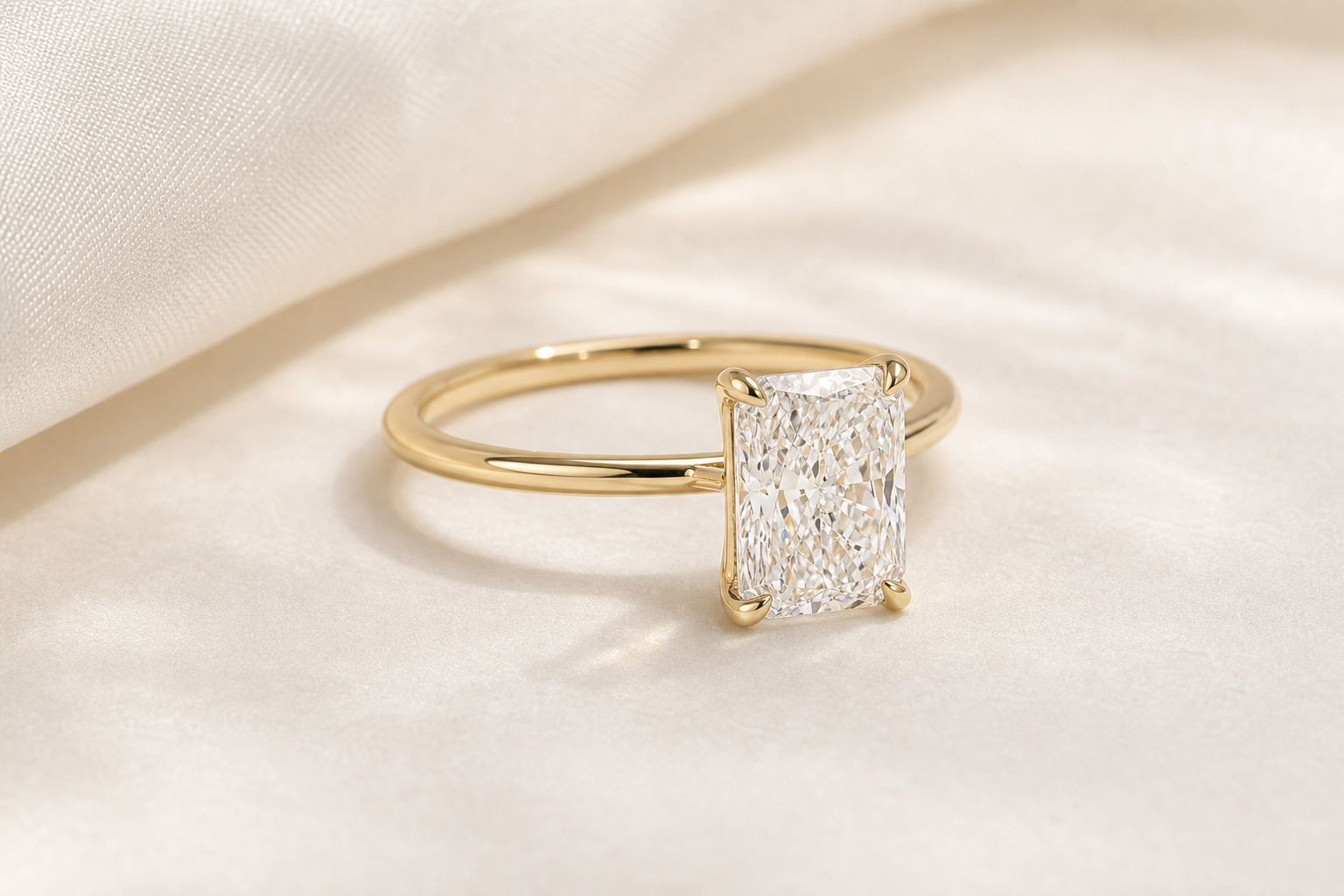 Radiant Cut Lab Grown Diamond Ring thumbnail 7