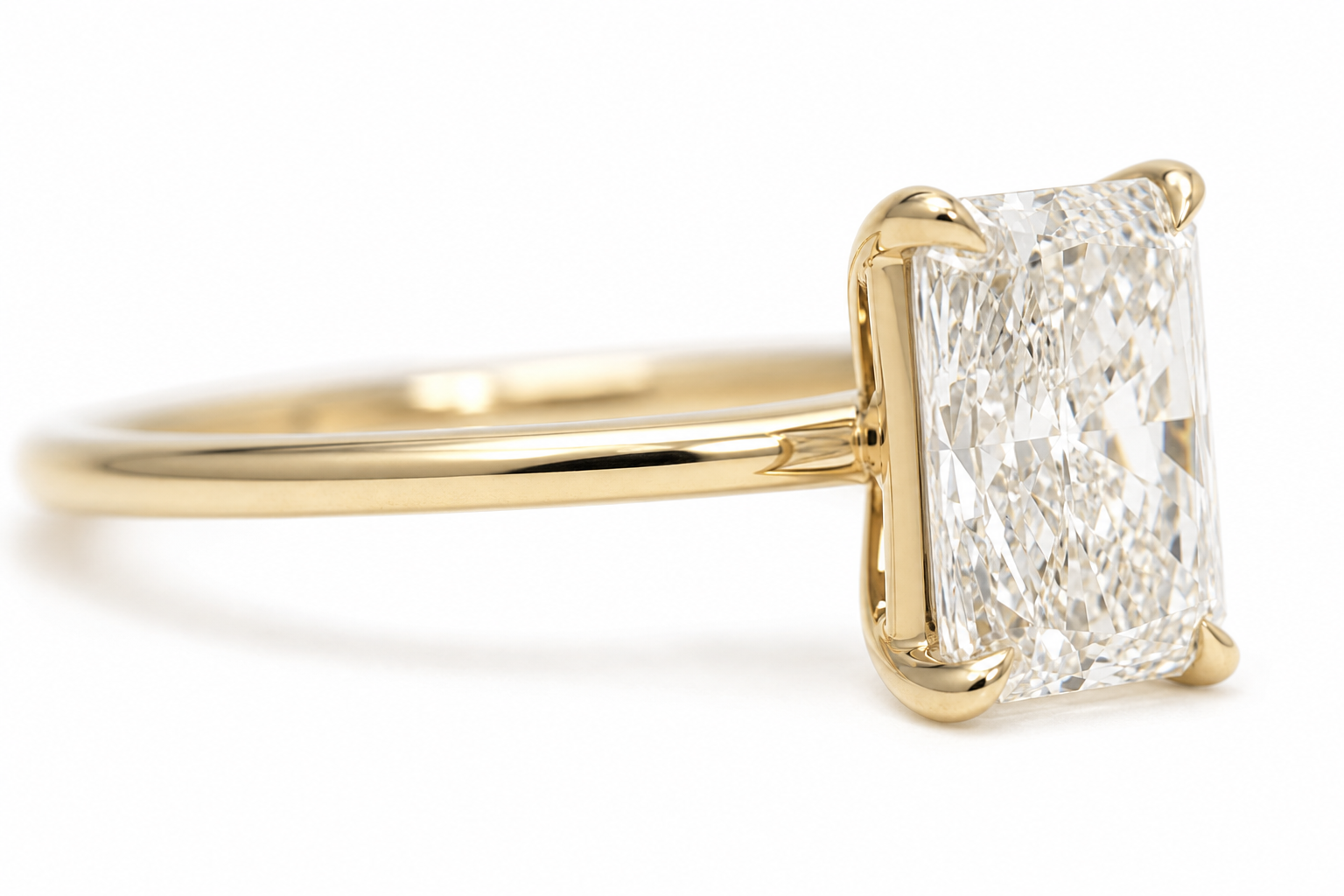 Radiant Cut Lab Grown Diamond Ring thumbnail 6
