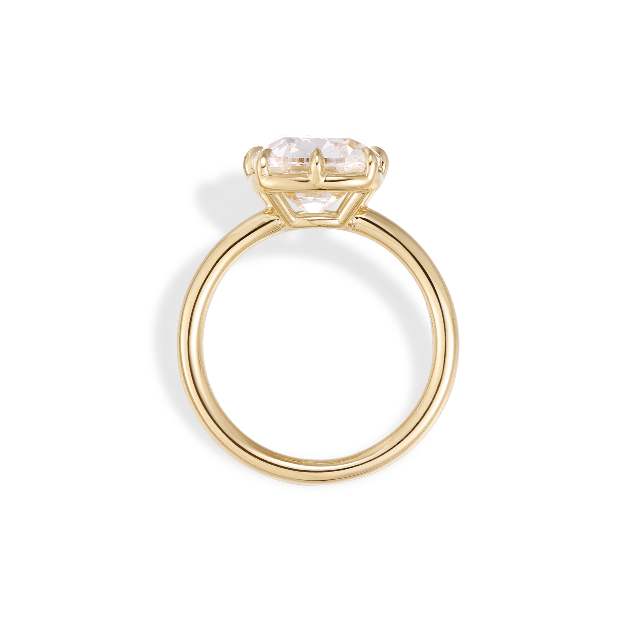 Old Mine Cut Lab Grown Diamond Ring thumbnail 4
