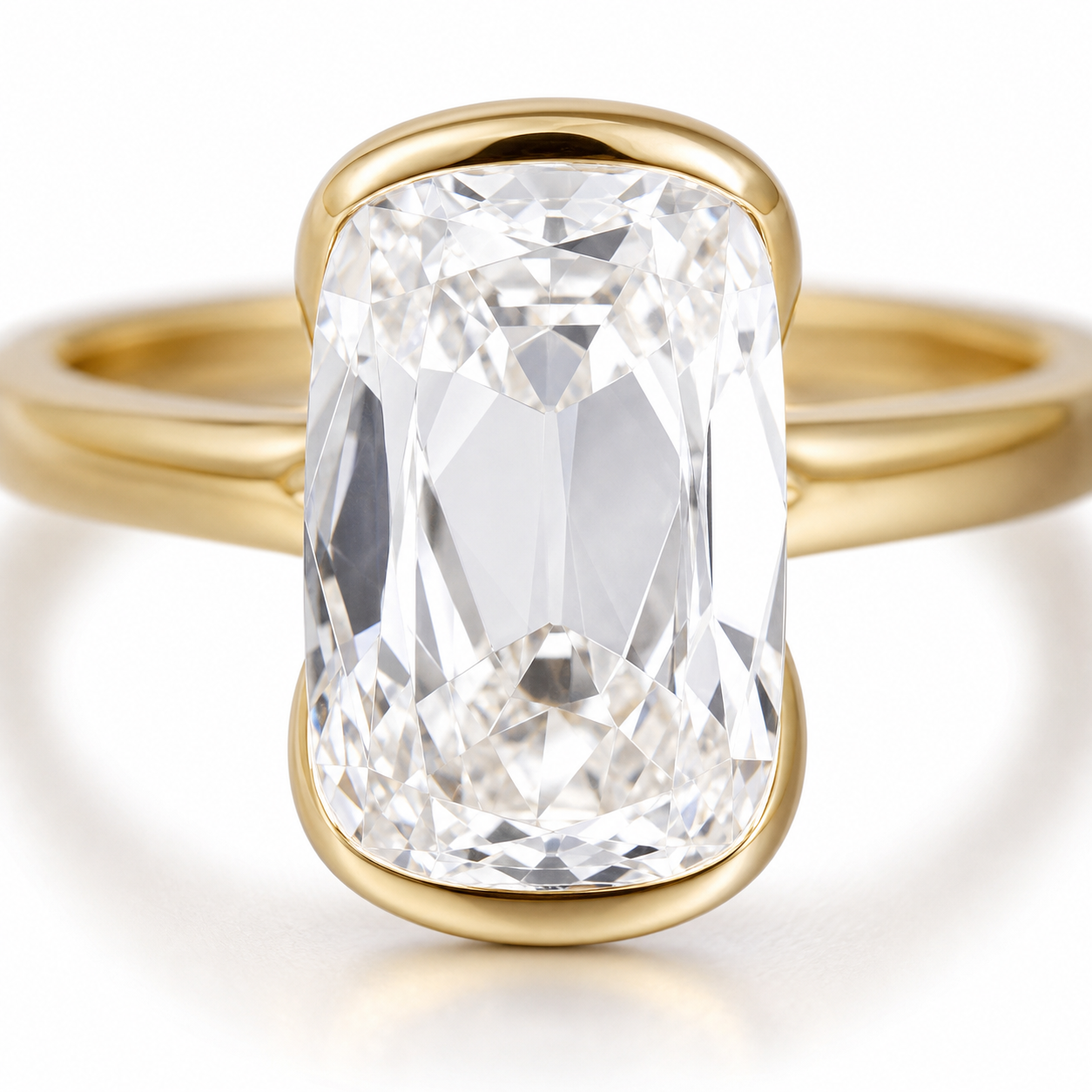 Old Mine Cut Lab Grown Diamond Ring thumbnail 5