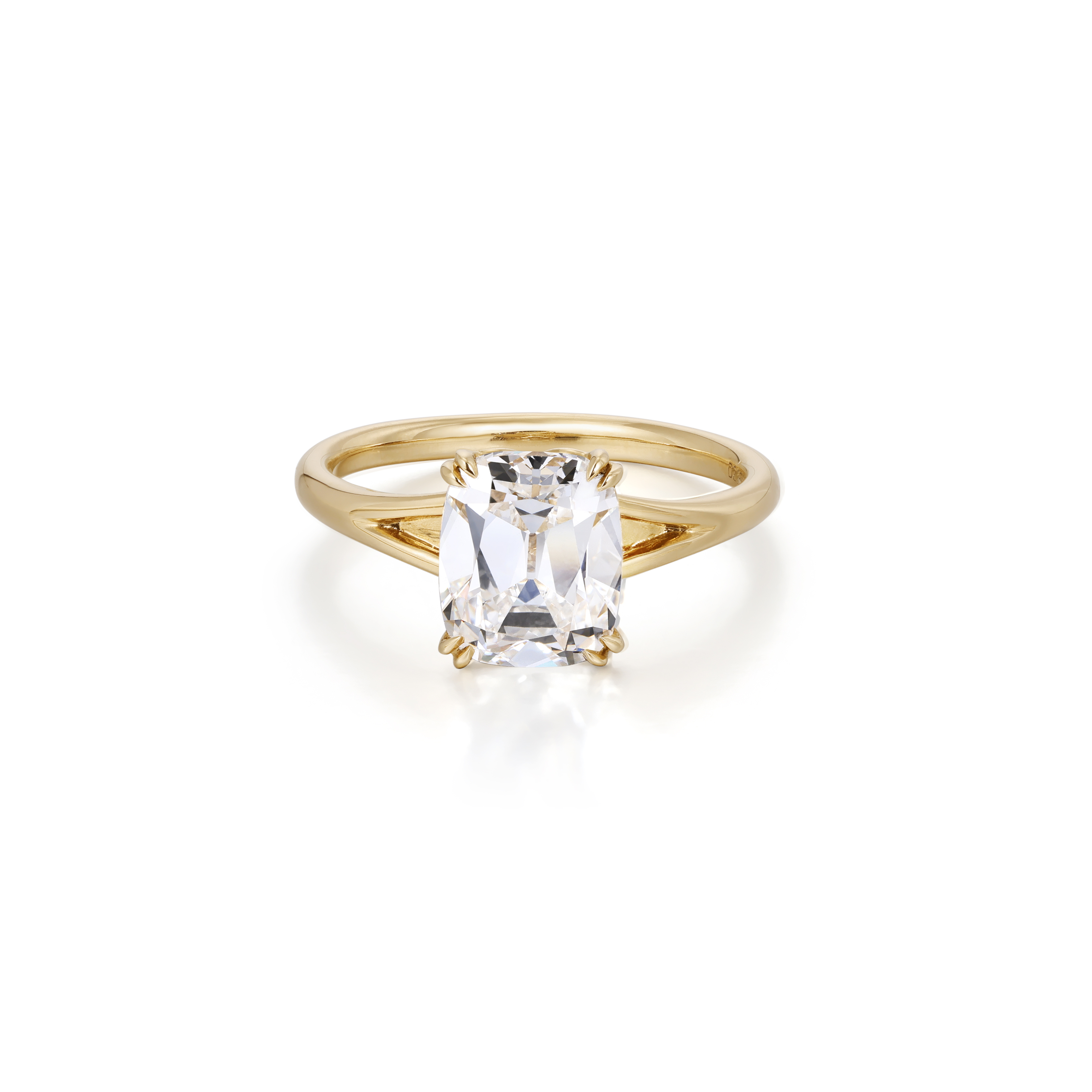 Old Mine Cut Lab Grown Diamond Ring