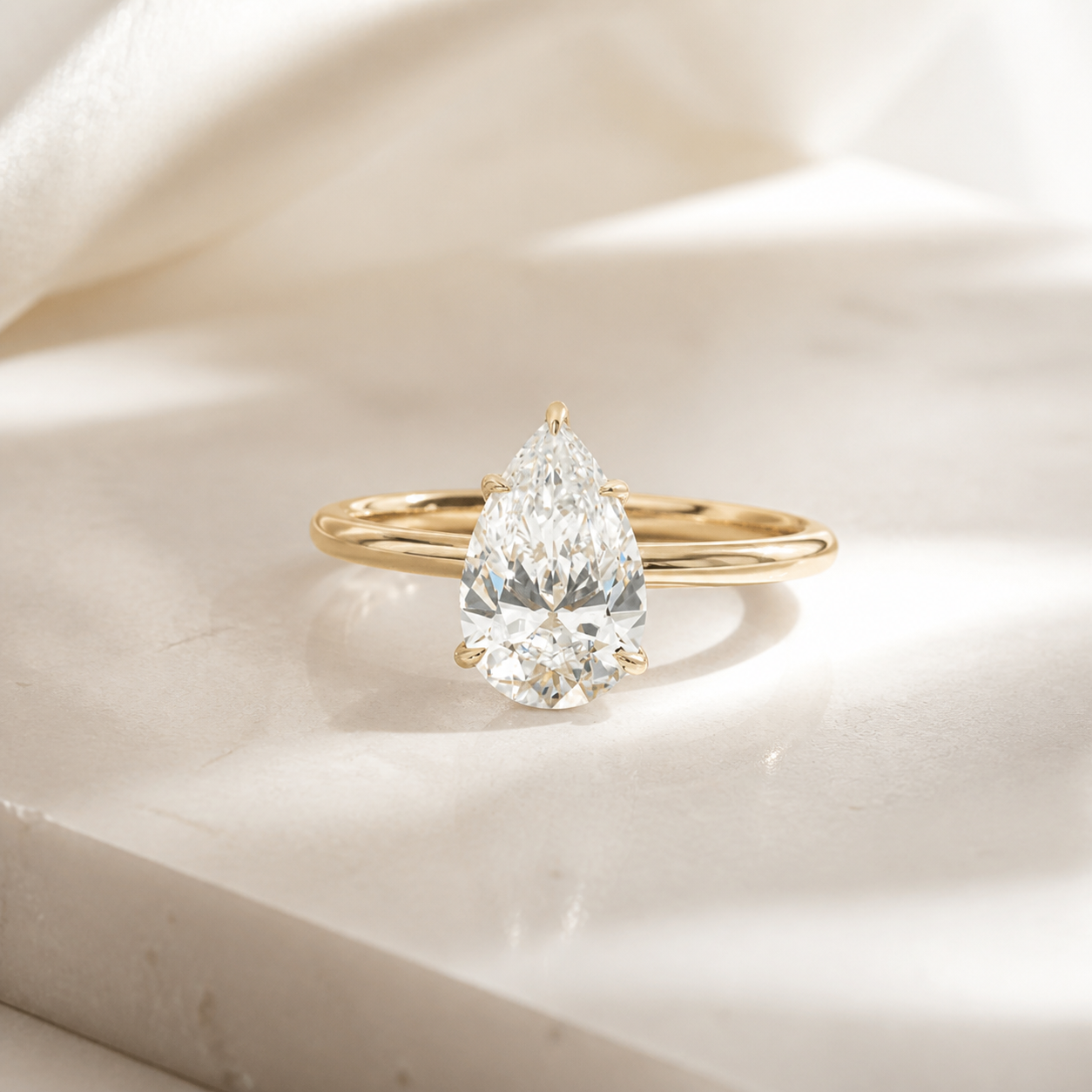 Pear Lab Grown Diamond Ring thumbnail 7