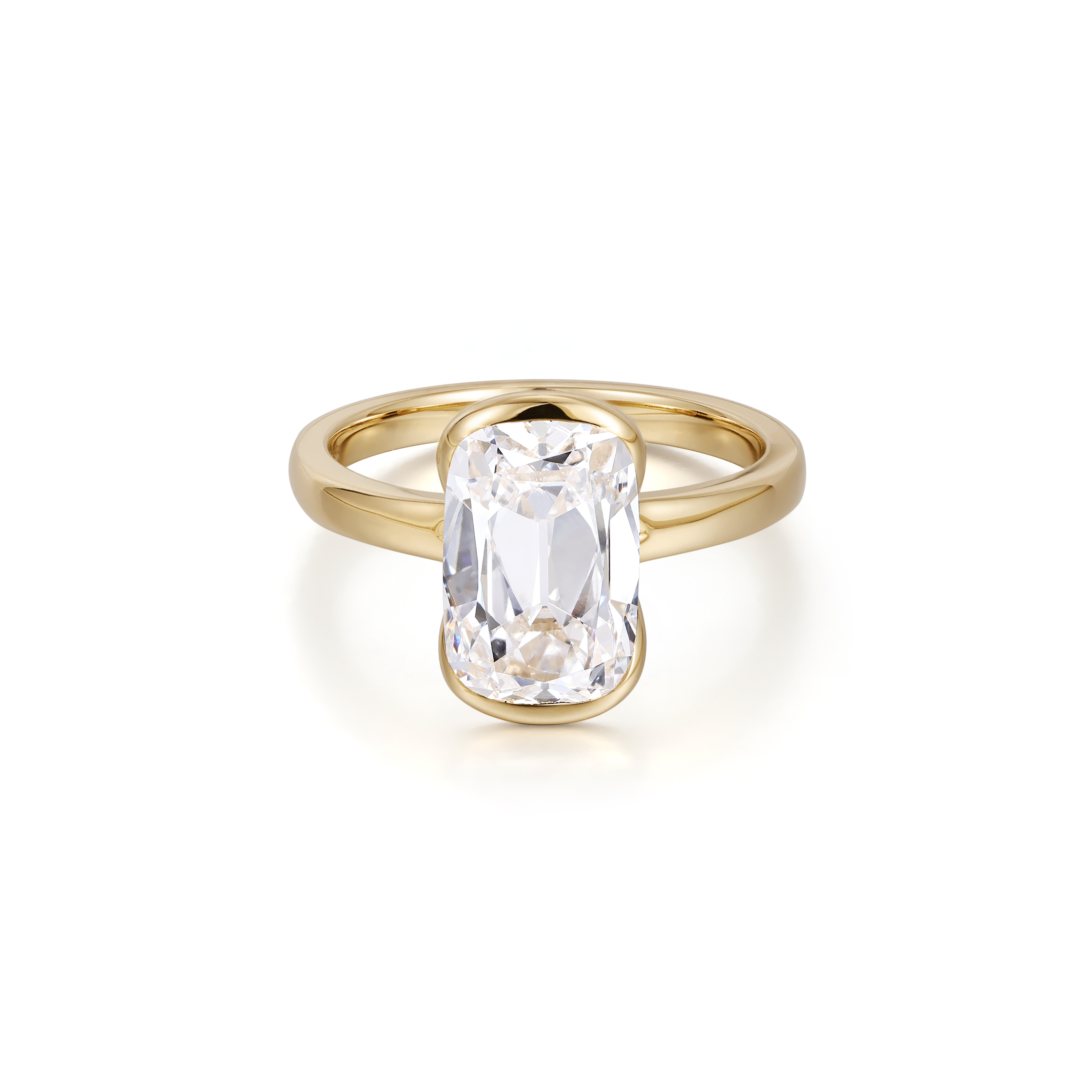 Old Mine Cut Lab Grown Diamond Ring