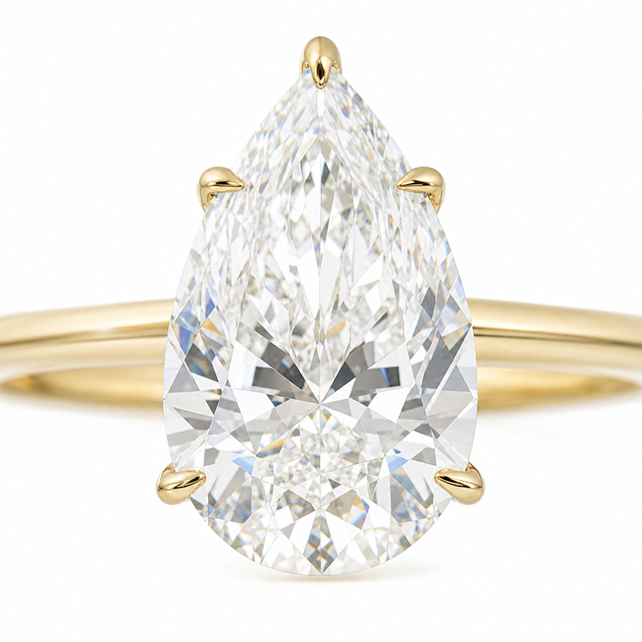 Pear Lab Grown Diamond Ring thumbnail 6