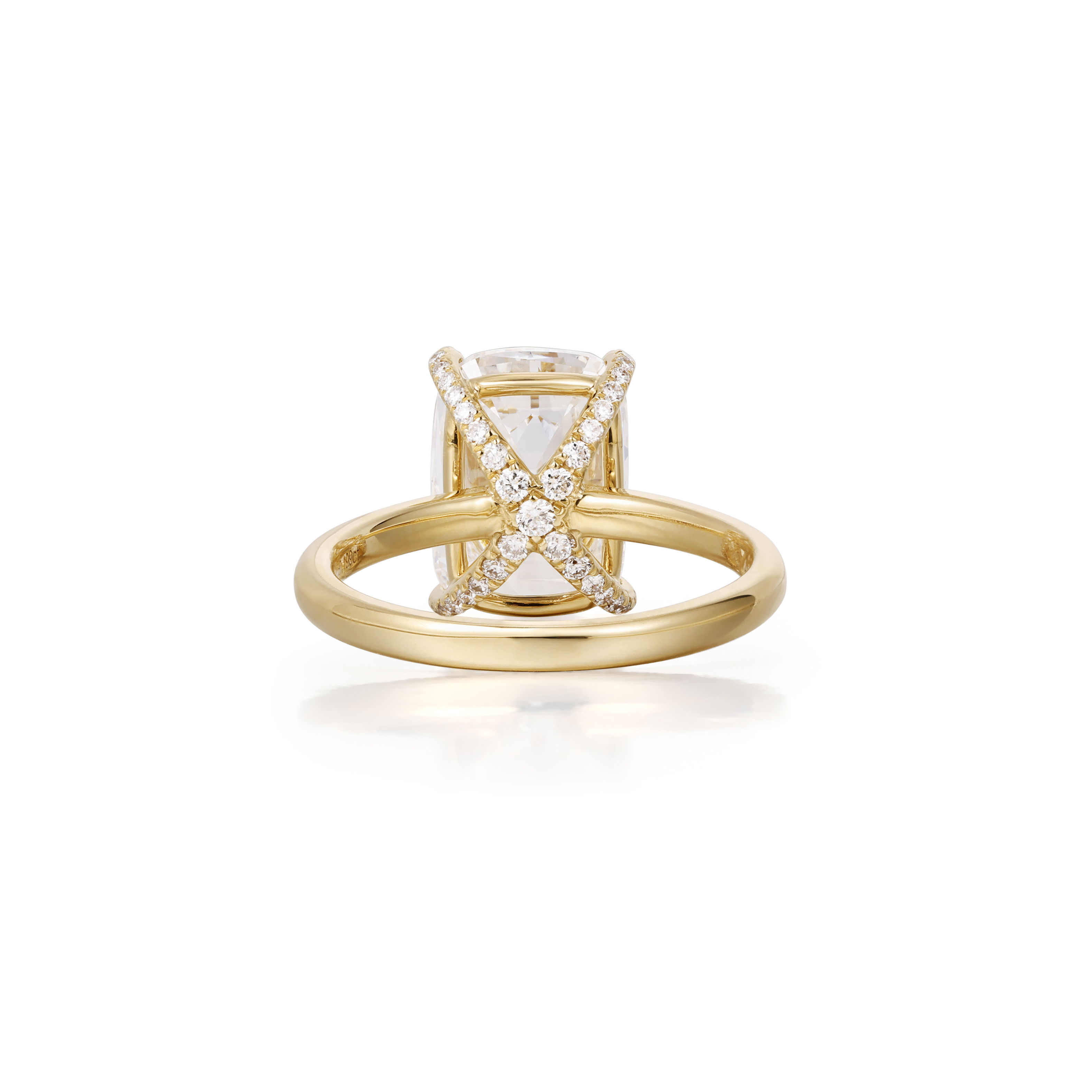 Old Mine Cut Lab Grown Diamond Ring thumbnail 4