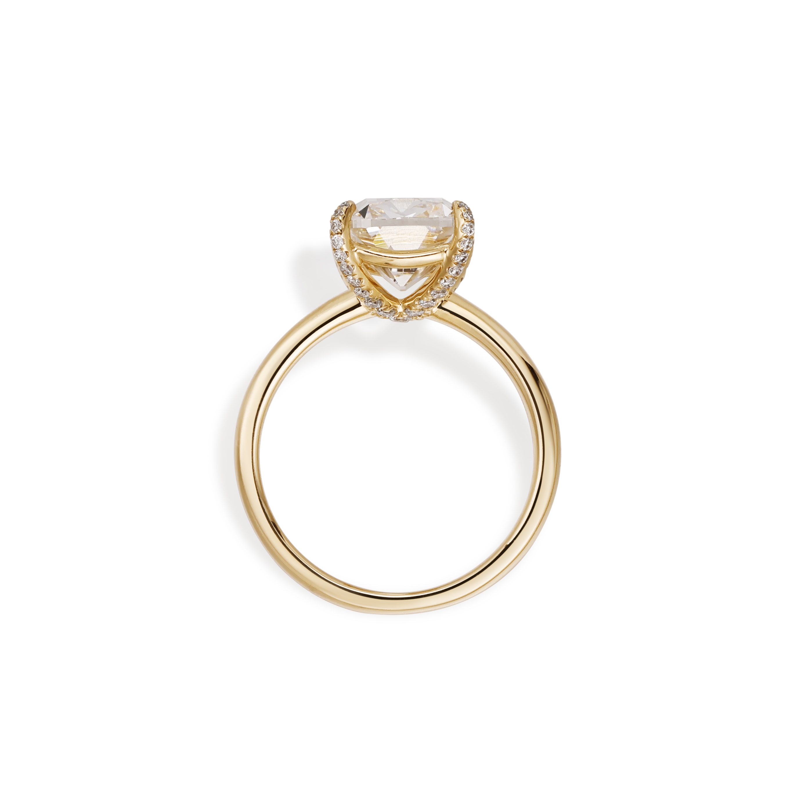 Old Mine Cut Lab Grown Diamond Ring thumbnail 5