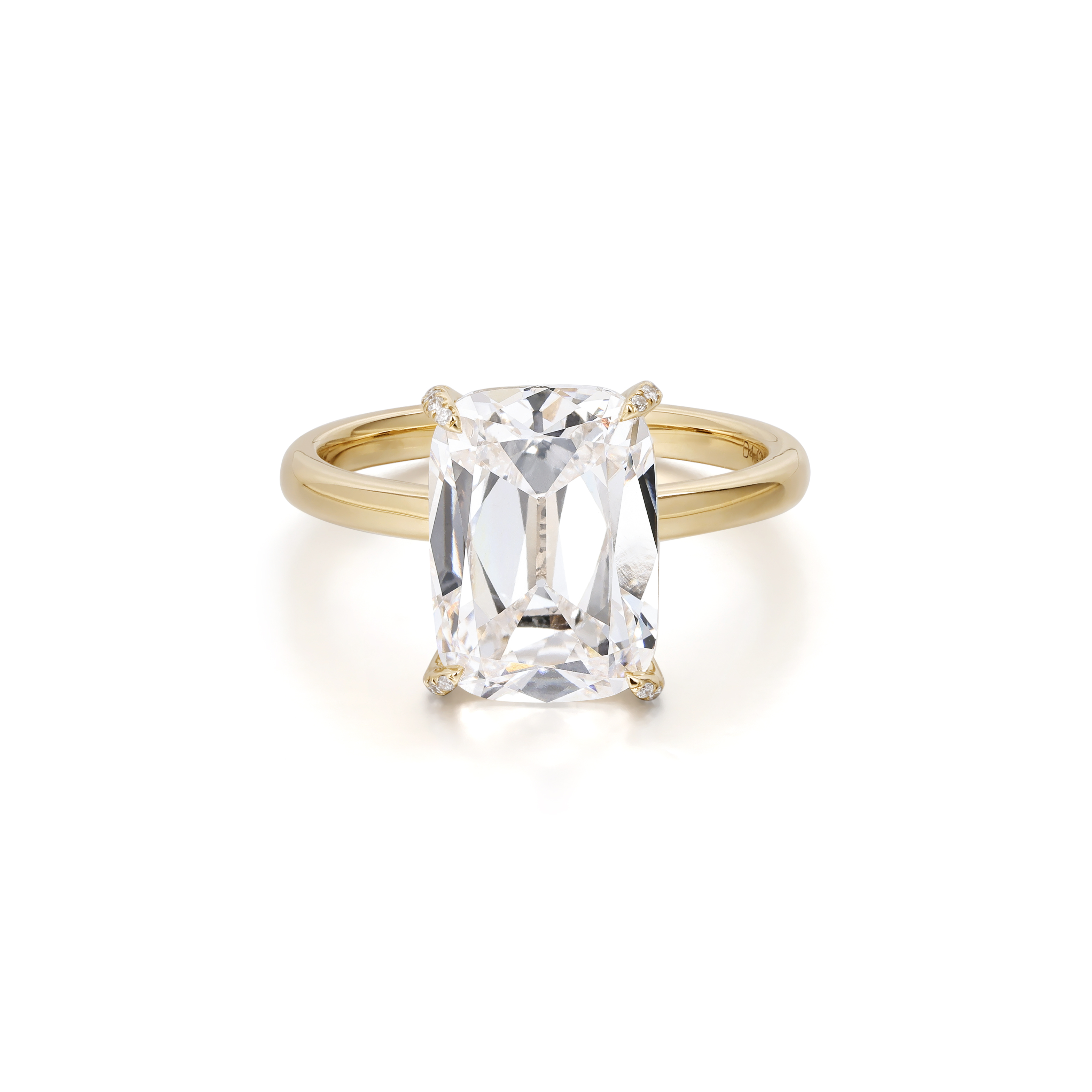 Old Mine Cut Lab Grown Diamond Ring
