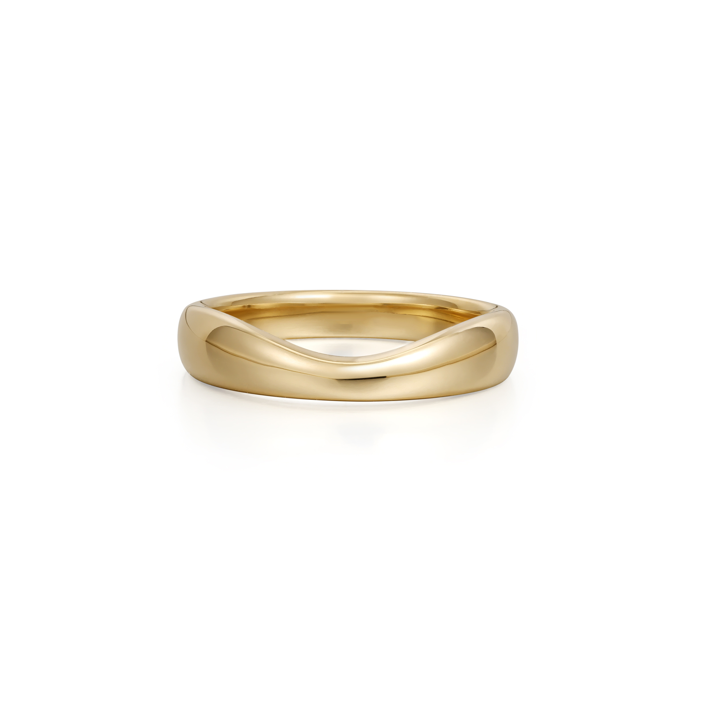 U-Shape Lab Grown Gold Band in 14K /18K Yellow Gold