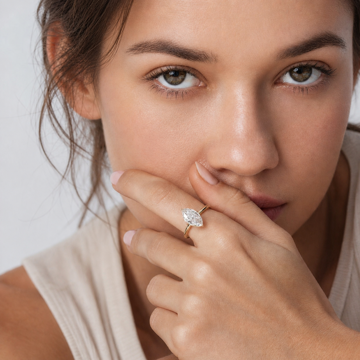 Marquise Lab Grown Diamond Ring